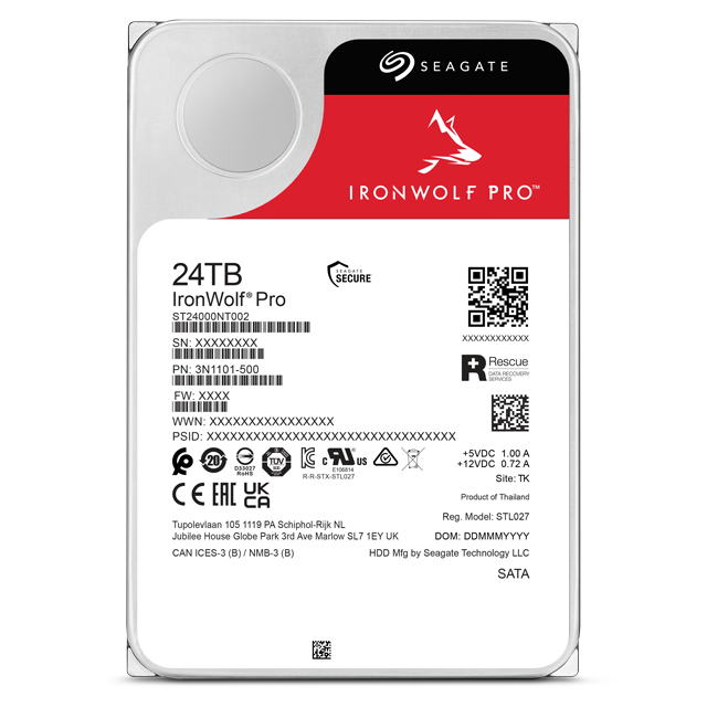 Seagate представила жесткий диск IronWolf Pro 24 ТБ