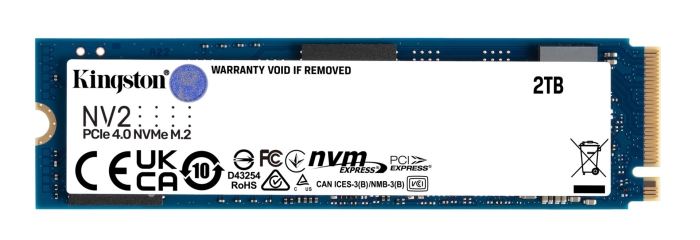Kingston анонсировала твердотельный накопитель NV2 PCIe 4.0 NVMe