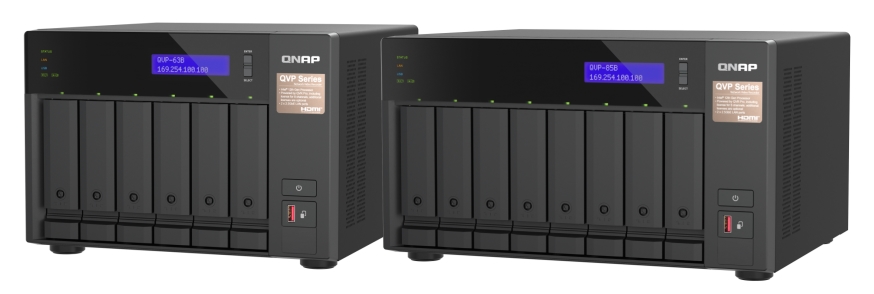 QNAP выпустила серверы сетевого видеонаблюдения QVP-85B и QVP-63B NVR