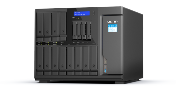 QNAP выпустила гибридный NAS-сервер высокой емкости TS-1655